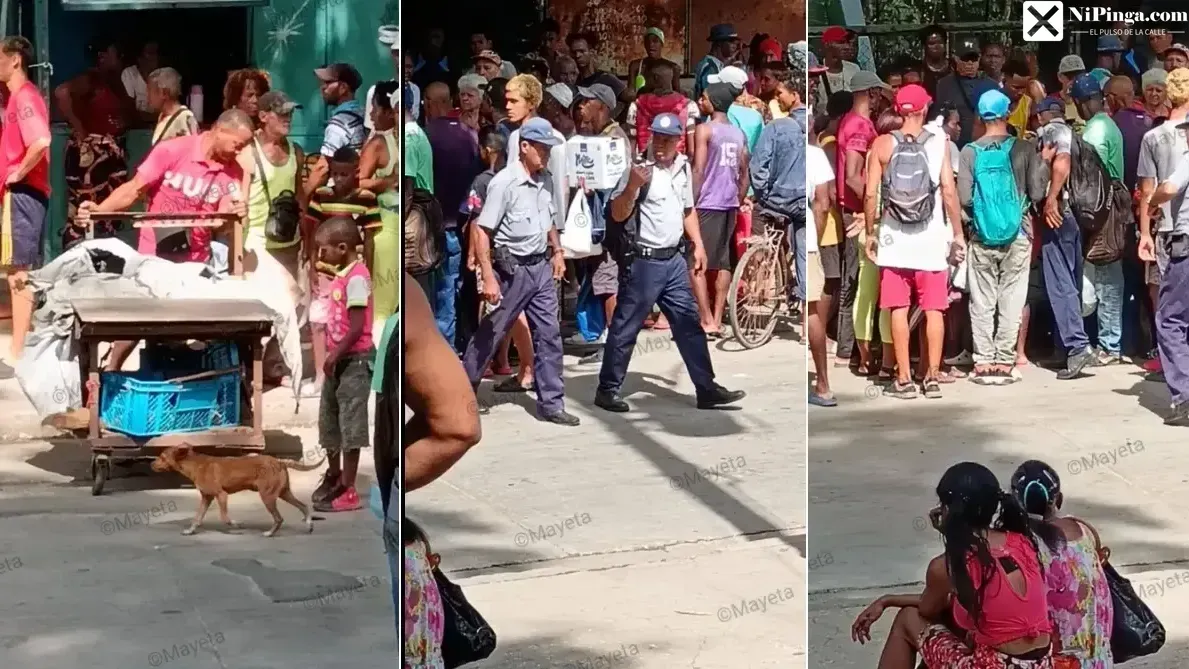 Policía en Santiago le jode la venta a un carretillero